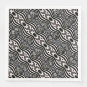 Zebra Stripes Mirror Pattern Black and White Servet (Voorkant)