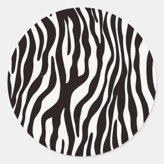 Zebra Stripes Mix & Match Collectables - Ronde Sticker (Voorkant)
