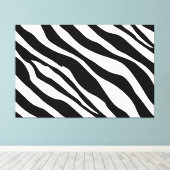 Zebra Stripes Modern Canvas Art (Insitu (Houten vloer))