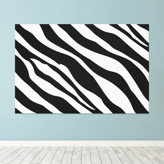 Zebra Stripes Modern Canvas Art (Insitu (Houten vloer))