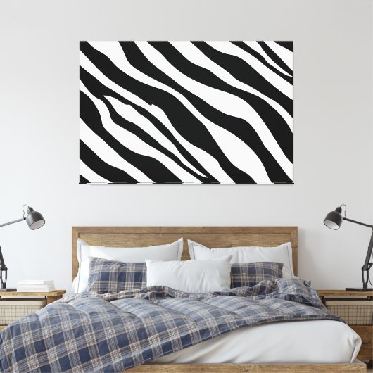 Zebra Stripes Modern Canvas Art (Insitu (Slaapkamer))