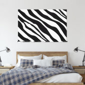 Zebra Stripes Modern Canvas Art Afdruk (Insitu (Slaapkamer))
