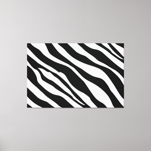 Zebra Stripes Modern Canvas Art Afdruk (Voorkant)