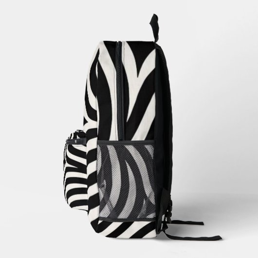 Zebra Stripes Moderne Print Bedrukte Rugzak (Rechts)