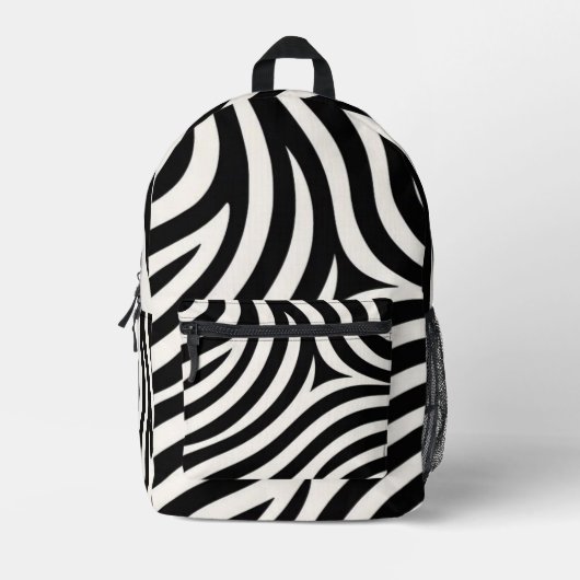 Zebra Stripes Moderne Print Bedrukte Rugzak (Voorkant)