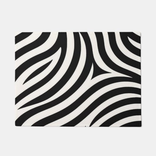 Zebra Stripes Moderne Print Deurmat (Voorkant)