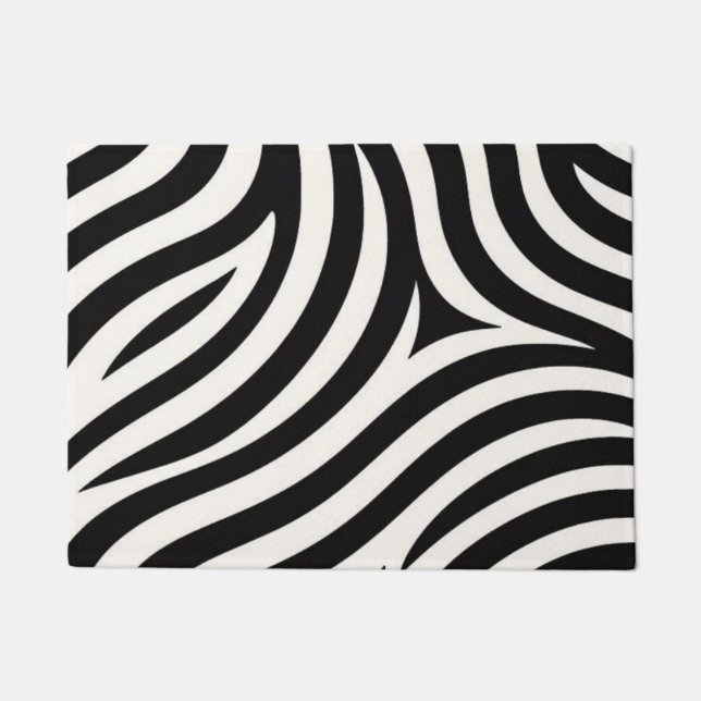 Zebra Stripes Moderne Print Deurmat (Voorkant)