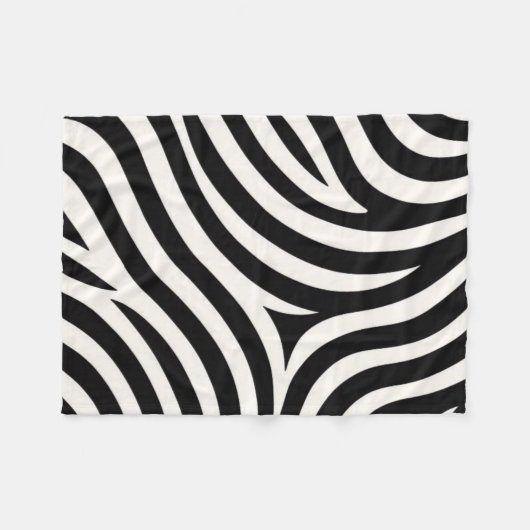 Zebra Stripes Moderne Print Fleece Deken (Voorkant (Horizontaal))