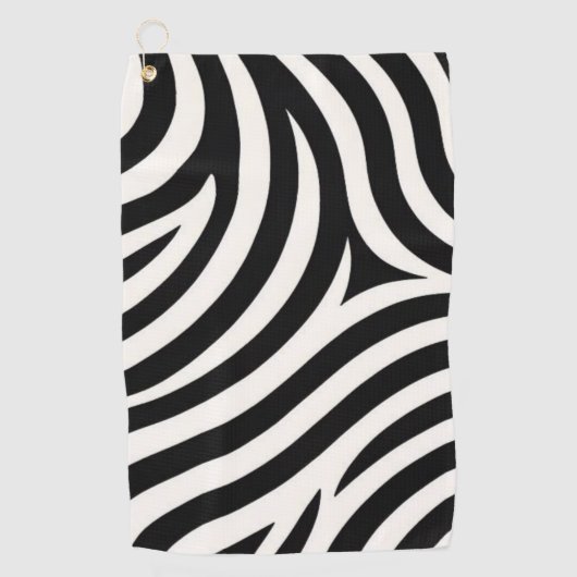 Zebra Stripes Moderne Print Golfhanddoek (Voorkant)
