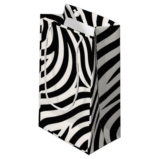 Zebra Stripes Moderne Print Klein Cadeauzakje (Voorkant Gekanteld)