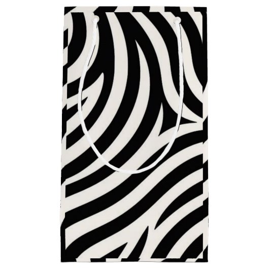 Zebra Stripes Moderne Print Klein Cadeauzakje (Voorkant)