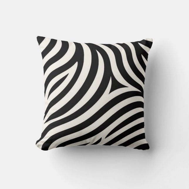 Zebra Stripes Moderne Print Kussen (Voorkant)