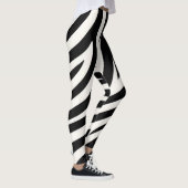Zebra Stripes Moderne Print Leggings (Rechts)