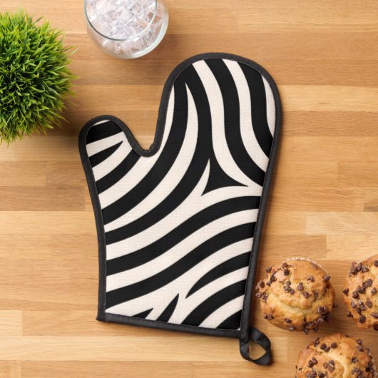 Zebra Stripes Moderne Print Ovenwant (Top down)