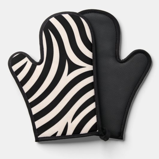 Zebra Stripes Moderne Print Ovenwant (Voorkant / Achterkant)