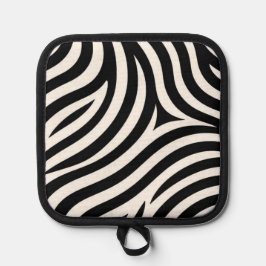 Zebra Stripes Moderne Print Pannenlap