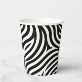 Zebra Stripes Moderne Print Papieren Bekers (Achterkant)
