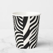 Zebra Stripes Moderne Print Papieren Bekers (Links)
