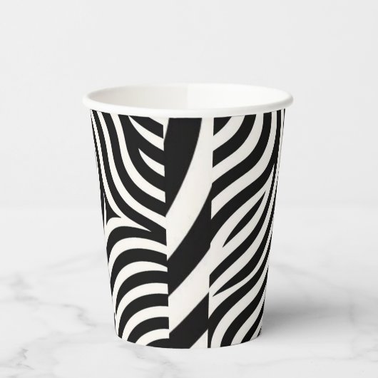 Zebra Stripes Moderne Print Papieren Bekers (Links)