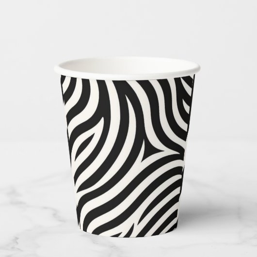 Zebra Stripes Moderne Print Papieren Bekers (Voorkant)