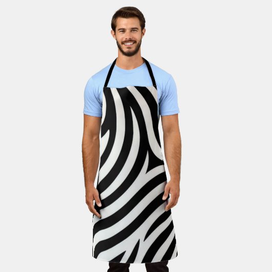 Zebra Stripes Moderne Print Schort (Gedragen)