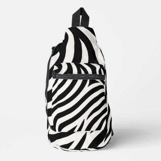 Zebra Stripes Moderne Print Sling Bag (Voorkant)