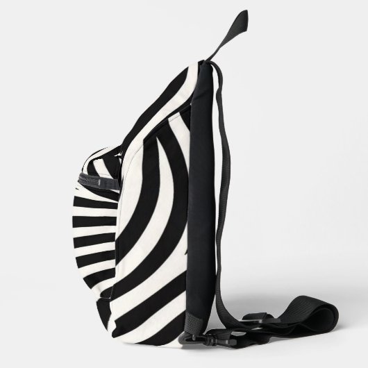 Zebra Stripes Moderne Print Sling Bag (Rechts)