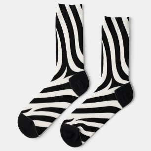 Zebra Stripes Moderne Print Sokken