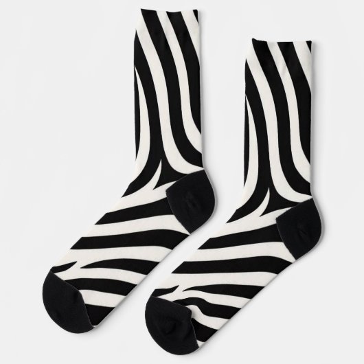 Zebra Stripes Moderne Print Sokken (Links)