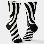 Zebra Stripes Moderne Print Sokken (Gebogen)
