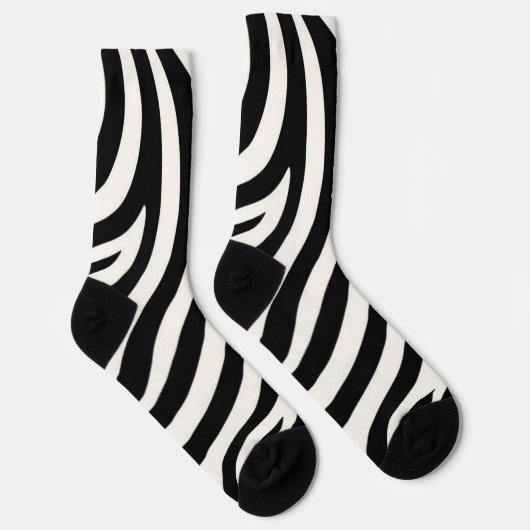 Zebra Stripes Moderne Print Sokken (Rechts)