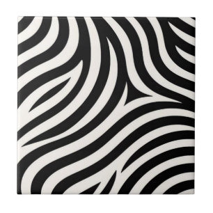 Zebra Stripes Moderne Print Tegeltje