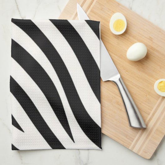 Zebra Stripes Moderne Print Theedoek (Quarter Fold)