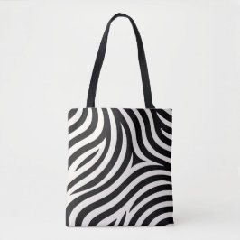 Zebra Stripes Moderne Print Tote Bag