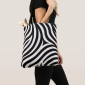 Zebra Stripes Moderne Print Tote Bag (Dichtbij)