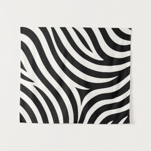 Zebra Stripes Moderne Print Wandkleed (Voorkant (horizontaal))