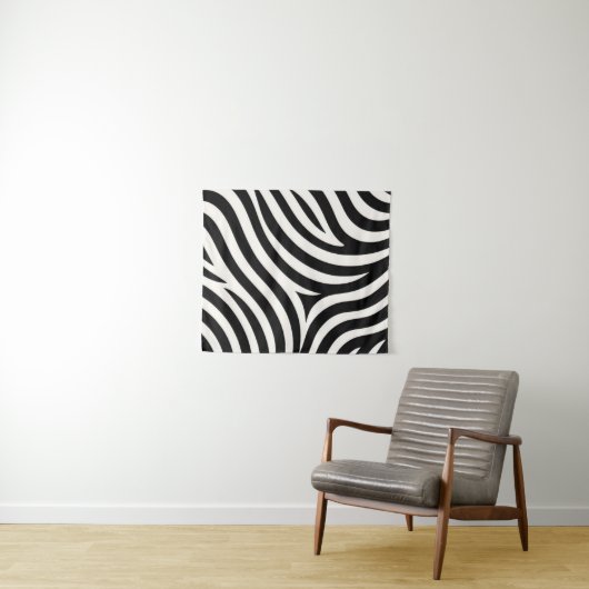 Zebra Stripes Moderne Print Wandkleed (In Situ (horizontaal))