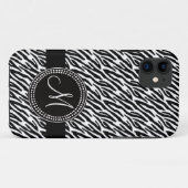 Zebra Stripes Monogram iPhone 5 Hoesje-Mate Case-Mate iPhone Case (Achterkant (horizontaal))