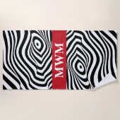 Zebra Stripes Monogram Strandlaken (Voorkant)