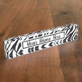 Zebra Stripes Naambordje (Zijkant)