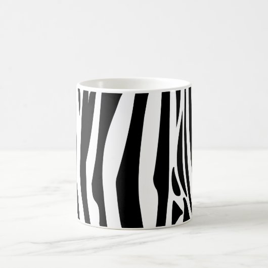 Zebra Stripes Oerwoud Black and White Pattern Koffiemok (Center)