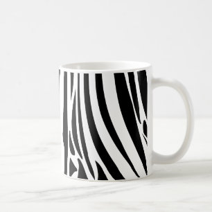 Zebra Stripes Oerwoud Black and White Pattern Koffiemok