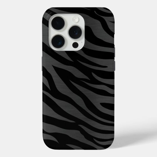 Zebra Stripes op donkergrijs Case-Mate iPhone Case (Achterkant)