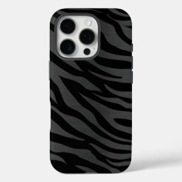 Zebra Stripes op donkergrijs iPhone 16 Pro Hoesje