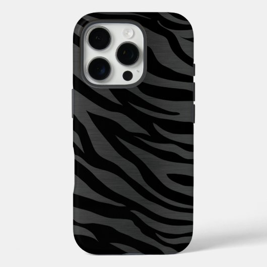 Zebra Stripes op donkergrijs Case-Mate iPhone Case (Achterkant)