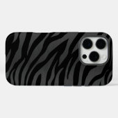 Zebra Stripes op donkergrijs Case-Mate iPhone Case (Achterkant (horizontaal))