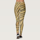 Zebra Stripes op gouden marmer Leggings (Achterkant)