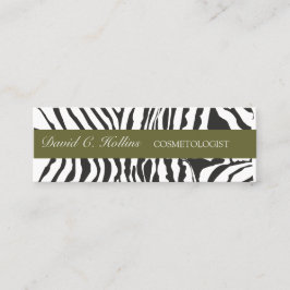Zebra Stripes Optical Black White Mini Visitekaartje