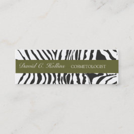 Zebra Stripes Optical Black White Mini Visitekaartje