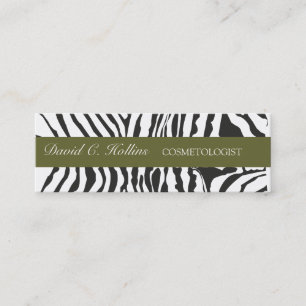 Zebra Stripes Optical Black White Mini Visitekaartje